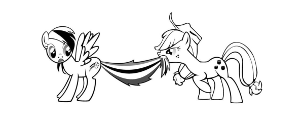 Эпл Джек пони раскраска