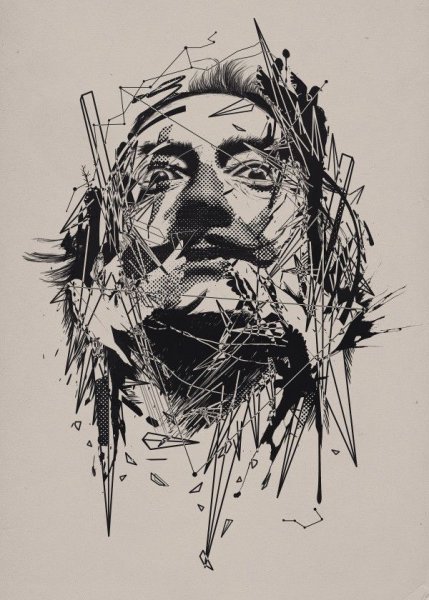 Типографический портрет Сальвадор дали