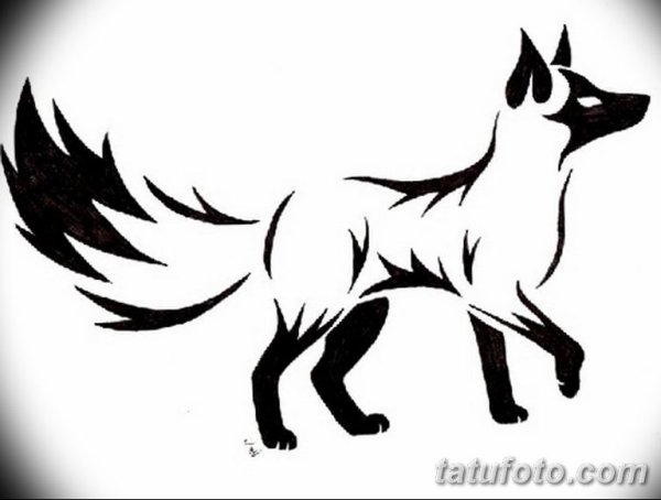 Лиса черно белая картинка