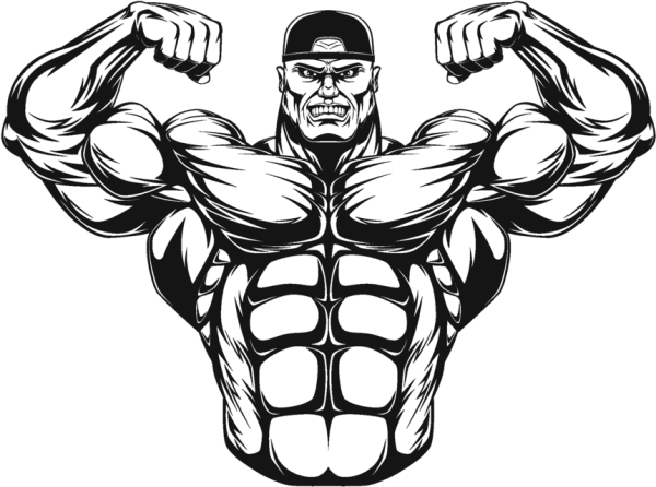 Бодибилдинг карандашом