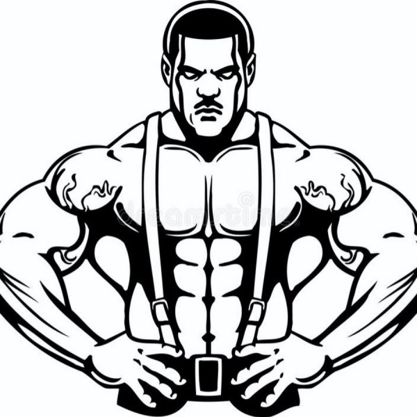 Бодибилдер чб