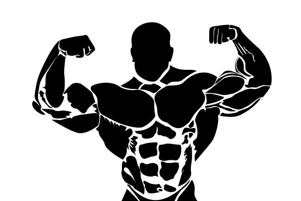 Бодибилдинг фитнес вектор