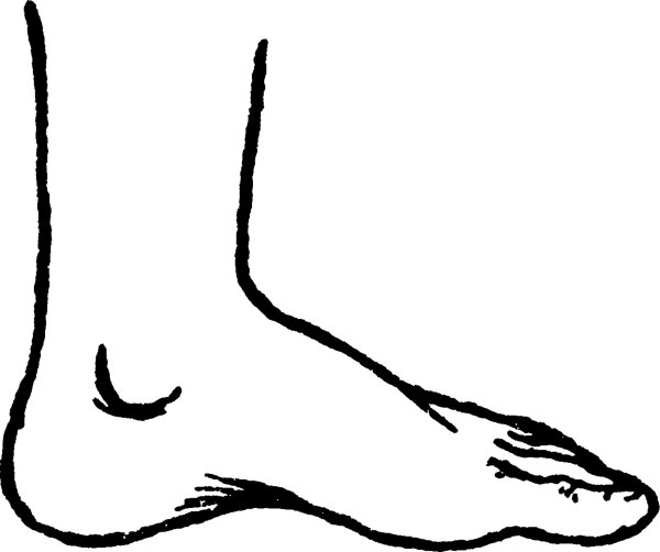 Нога раскраска для детей