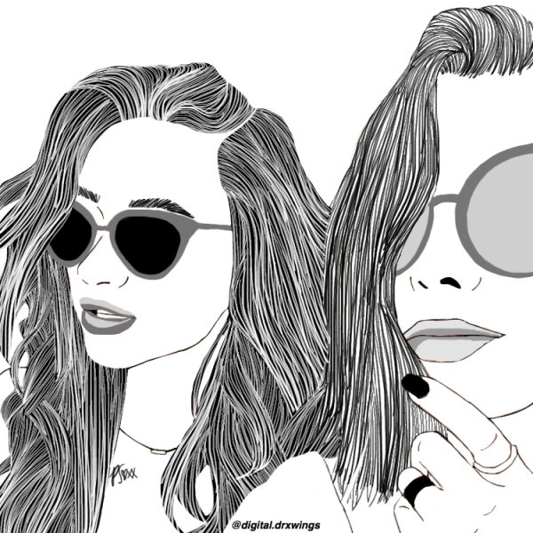 Рисунки для срисовки подруги