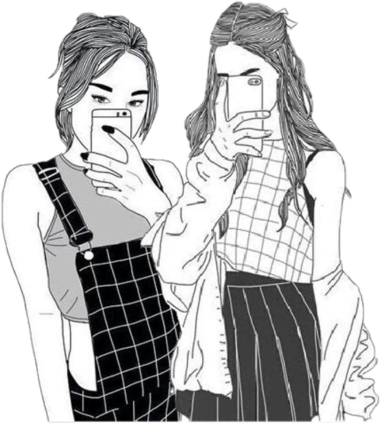 Подруги рисунок