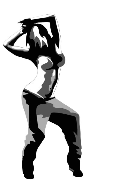 Силуэт девушки в спортивной одежде