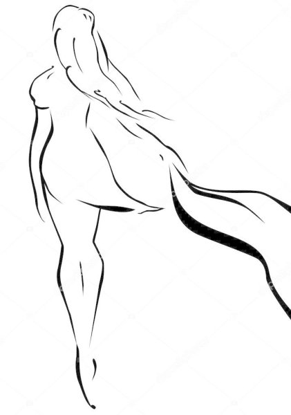 Силуэт женского тела
