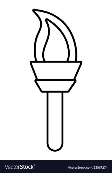 Олимпийский факел раскраска