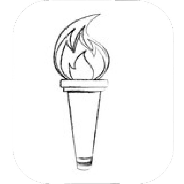 Факел рисунок контур