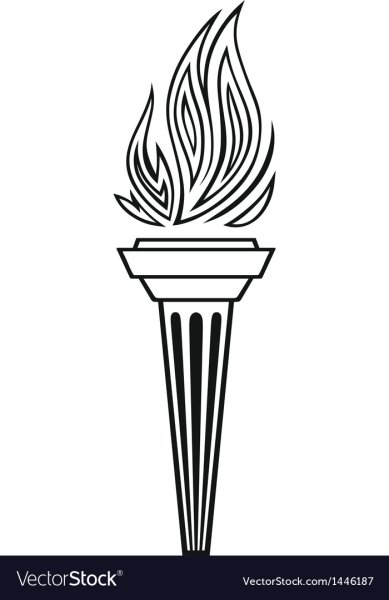 Олимпийский огонь раскраска