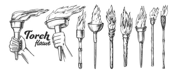 Факел раскраска