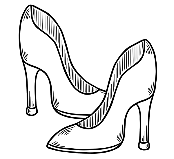 Раскраска туфелька