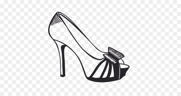 Туфли вектор черно белые