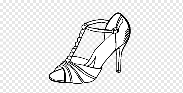 Туфли раскраска для детей