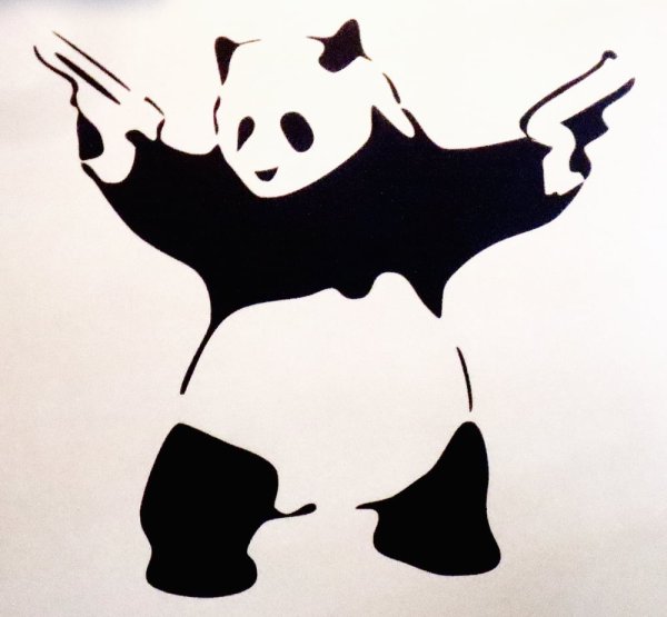 Панда черно белая