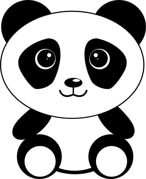 Панда рисунок легкий