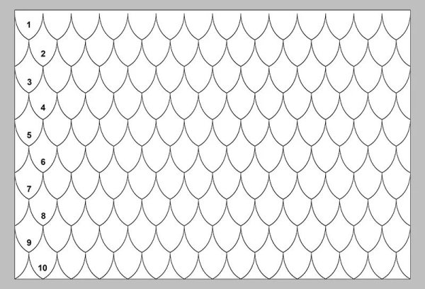 Орнамент рыбья чешуя