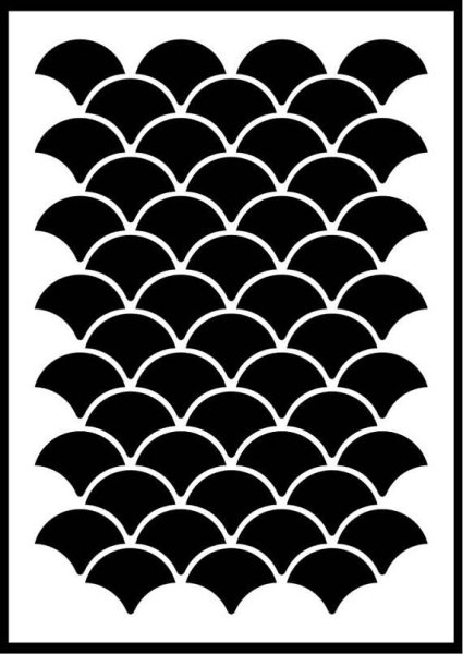 Трафарет чешуйки
