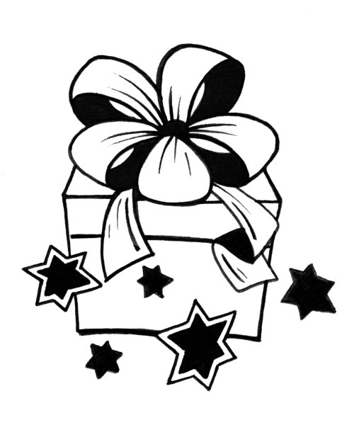 Новый год чб