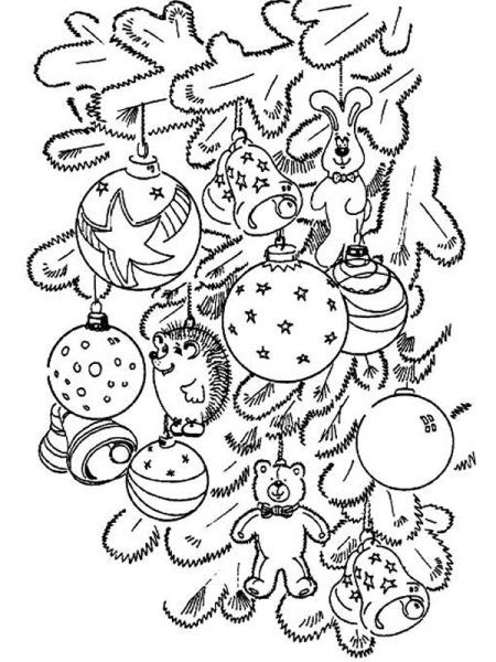 Раскраски новогодние для детей необычные