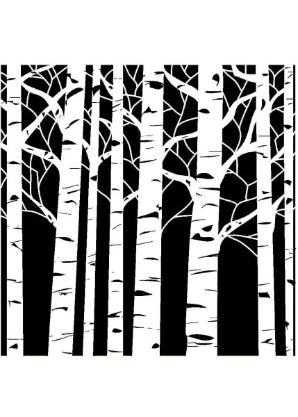 Силуэт дерева в окне