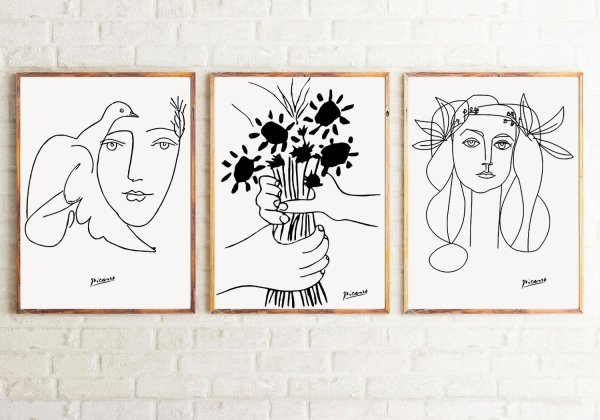 Пикассо картины линией