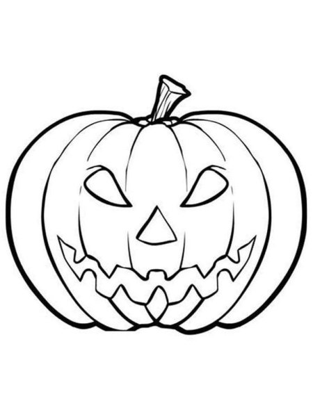 Тыква с глазами раскраска