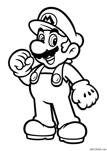 Марио и Луиджи разукрашка