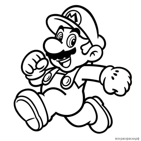 Марио трафарет