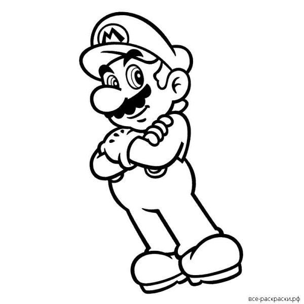 Раскраска Марио Dendy