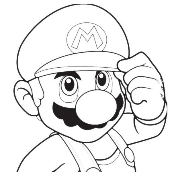 Марио черно белый