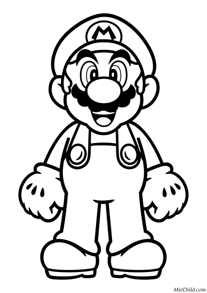 Марио и Луиджи разукрашка