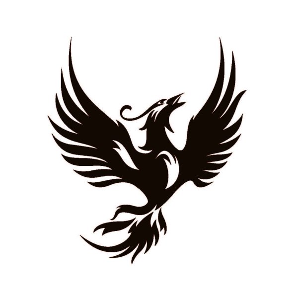 Феникс черно белый