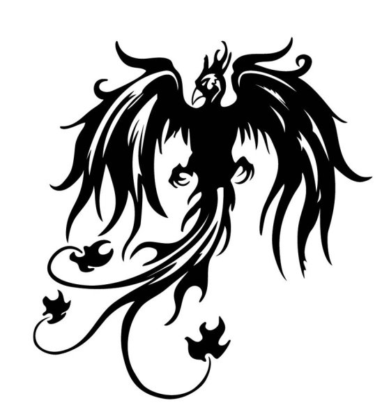 Тату эскизы трайбл Феникс