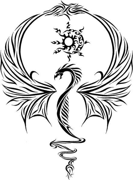 Тату Василиск и Феникс