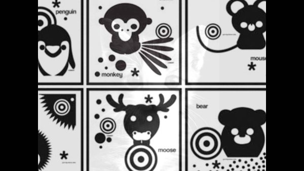 Черно белые карточки для новорожденных по месяцам