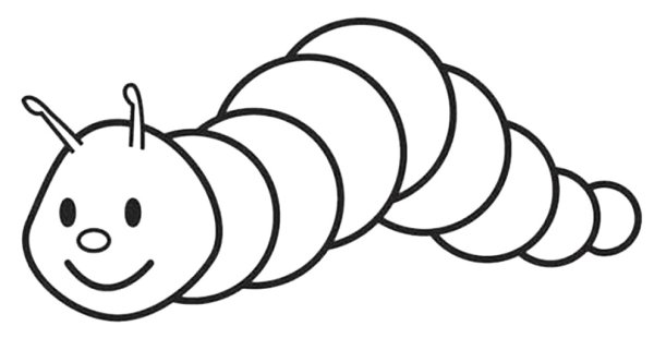 Гусеница раскраска