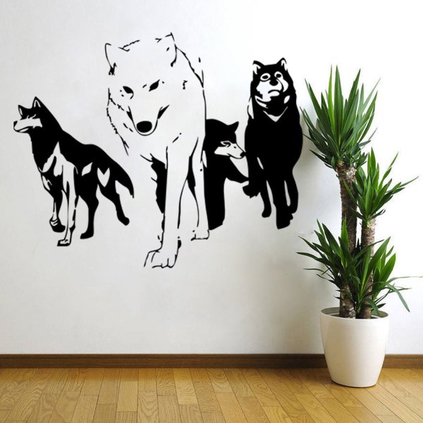 Наклейки на стену черно белые