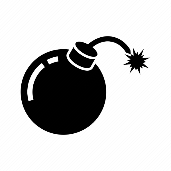 Бомба силуэт вектор