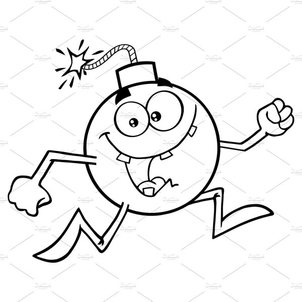 Динамит раскраска