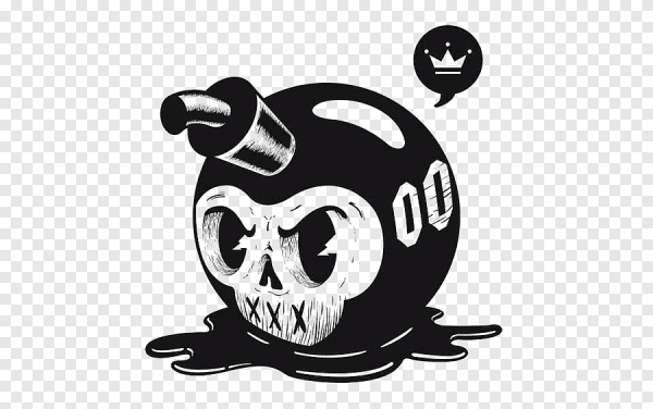 Тату черная бомбочка