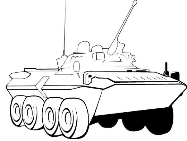 Раскраска танк т34 Военная техника