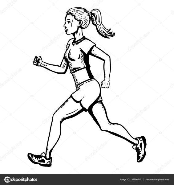 Бег зарисовка