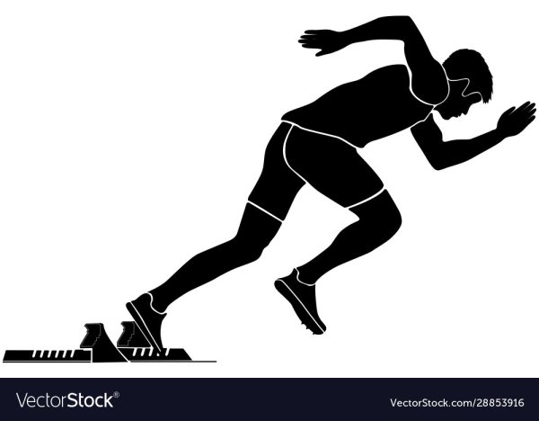 Силуэт Спринтер на старте