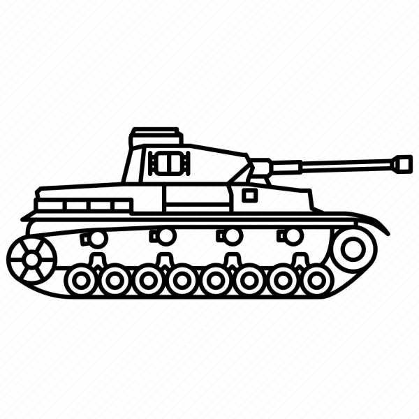 Танк черно белый