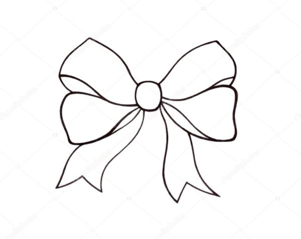 Бантик чб для детей