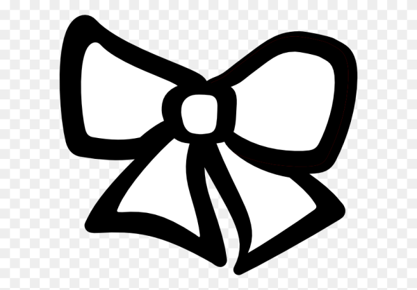 Бантик черно белый