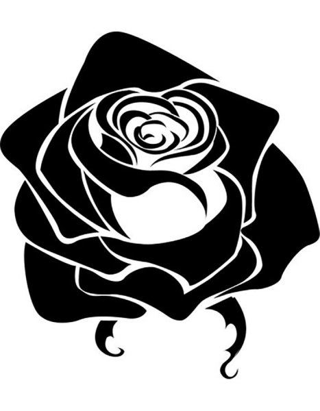Стилизованное изображение розы