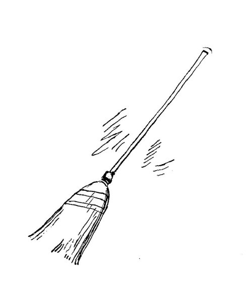 Метла раскраска для детей