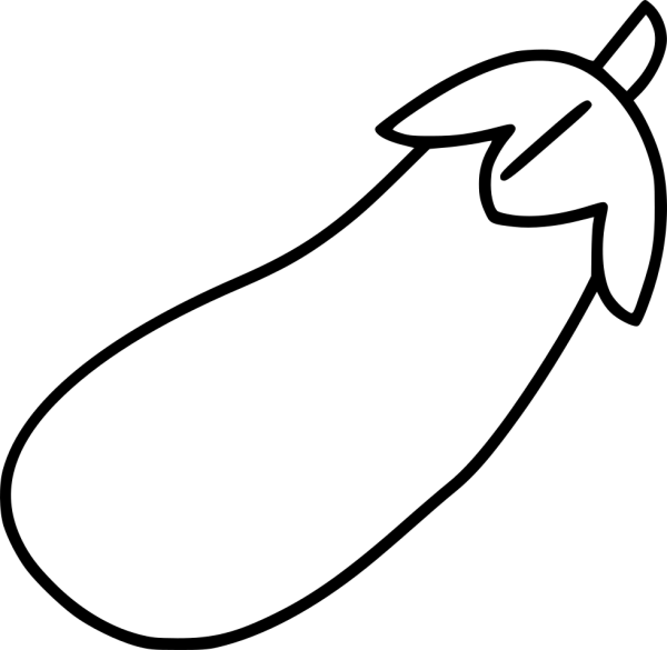 Баклажан раскраска для детей